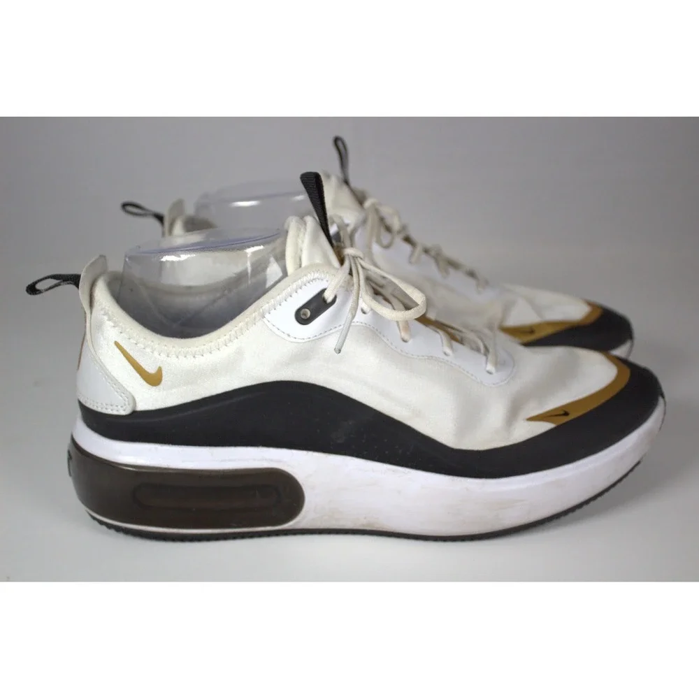 Nike Air Max Dia Icon Clash Womens Athletic Shoes White Black Gold Sneakers 11